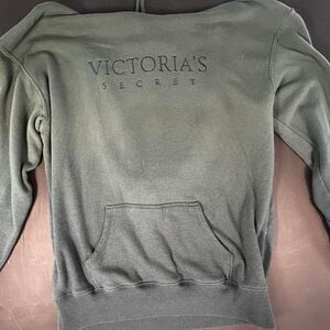 Victoria-s-secret Women's Green and Khaki Hoodie